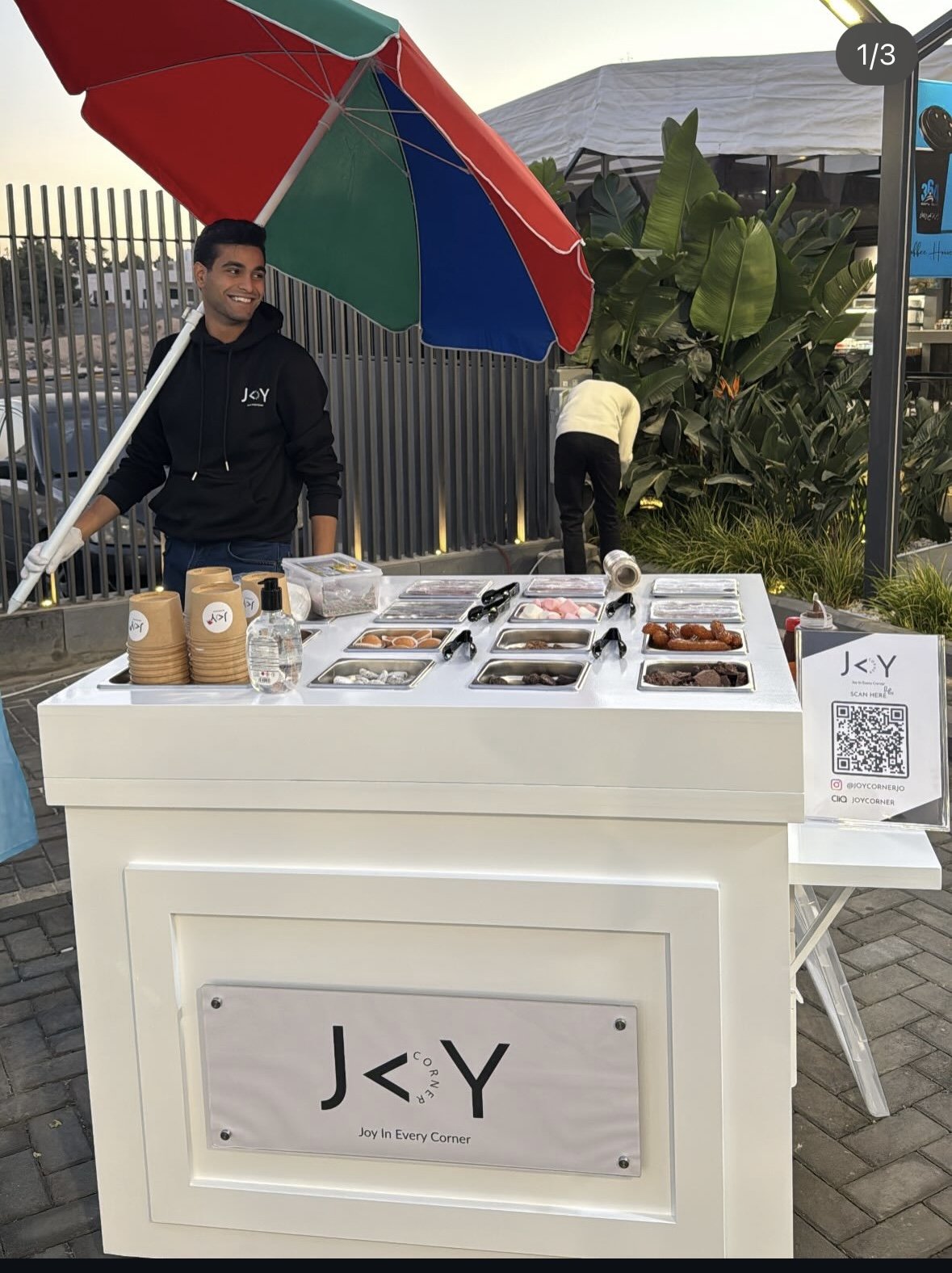 Snack stand at a summer party