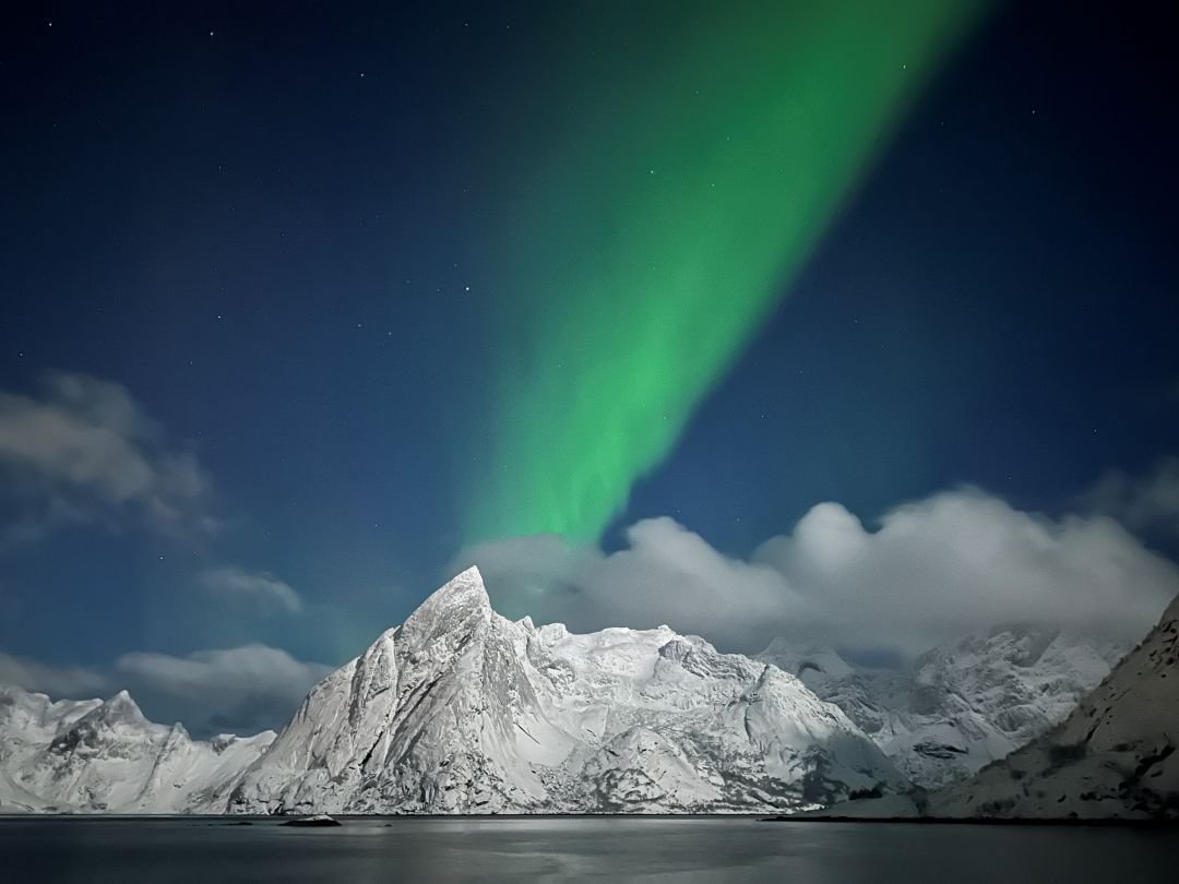 Northern lights in Lofoten Norway.JPG