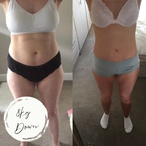 Mum showing body transformation after exercise program