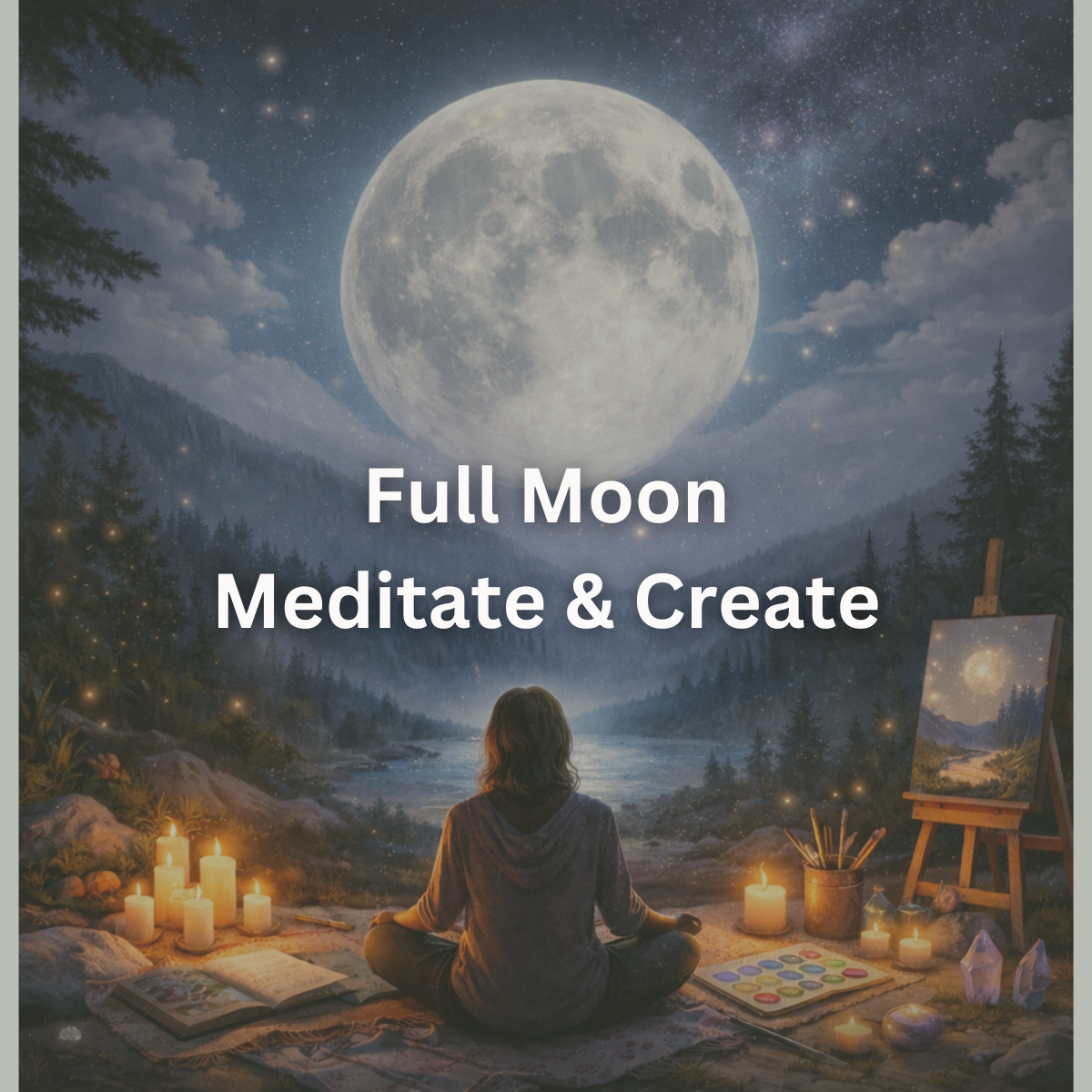 Full Moon. Meditate &amp; Create- By Alice