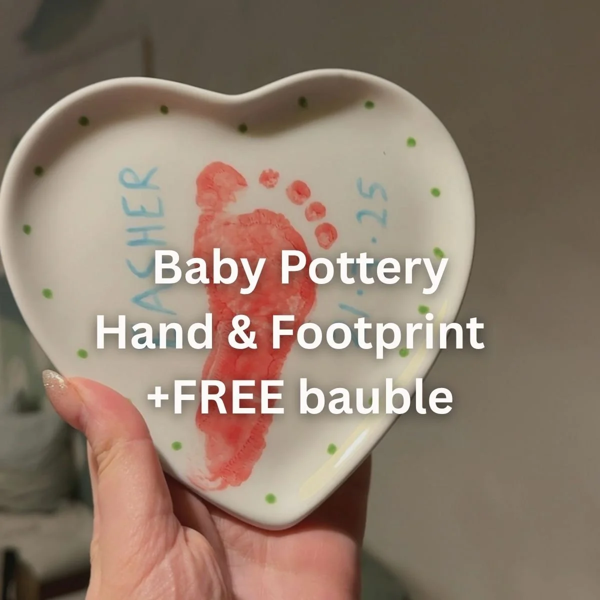 Hand & Footprint Pottery with a Free Christmas Bauble