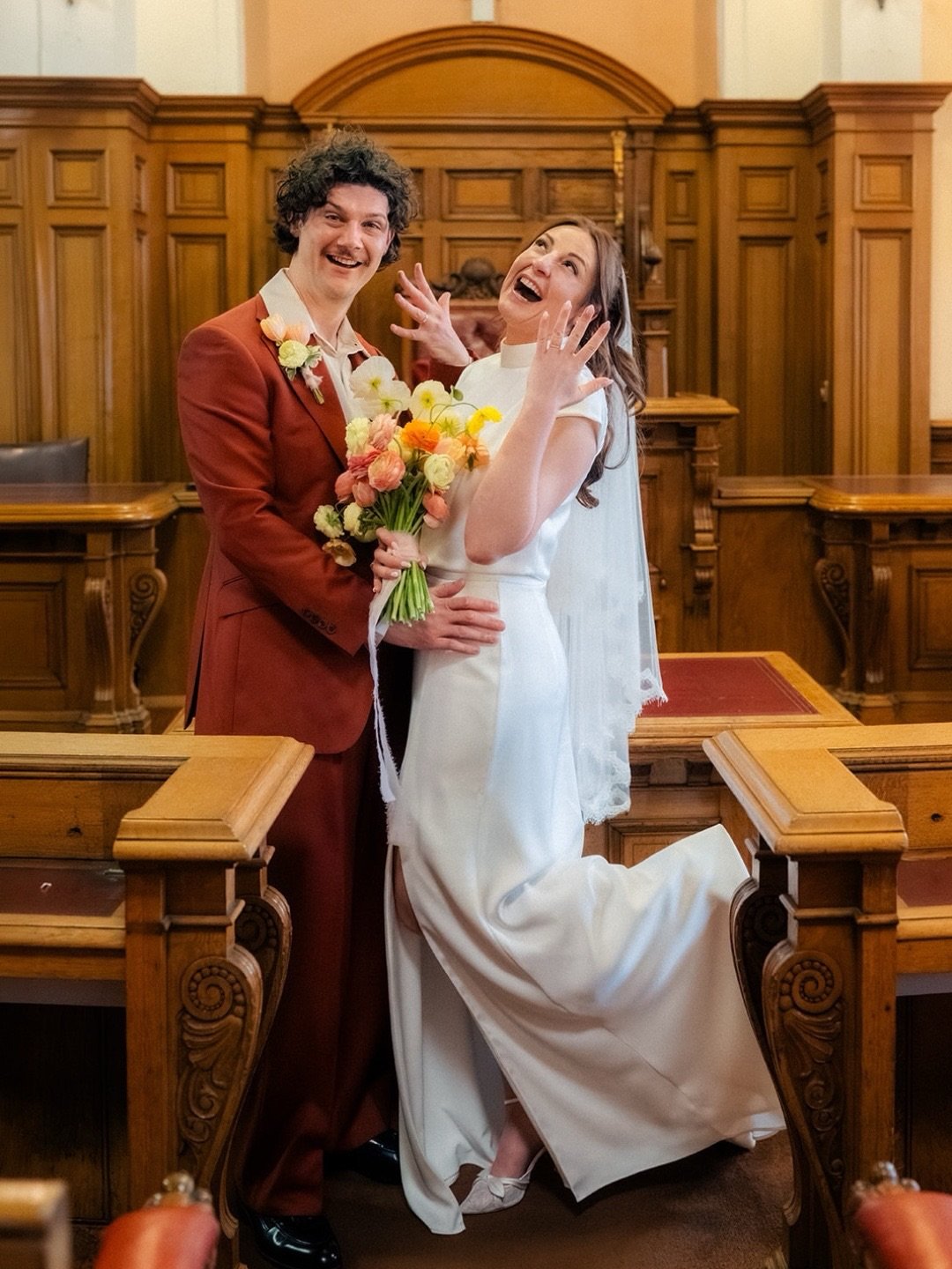 Recipe for a baller wedding day:

✅ Bright blue Brighton skies
✅ Two pre-ceremony shots of Tuaca
✅  An 8-piece brass band seafront promenade
✅ Several side splitting speeches
✅ One dance-floor that just won&rsquo;t quit
✅ A LOT of love

Wedding Photo