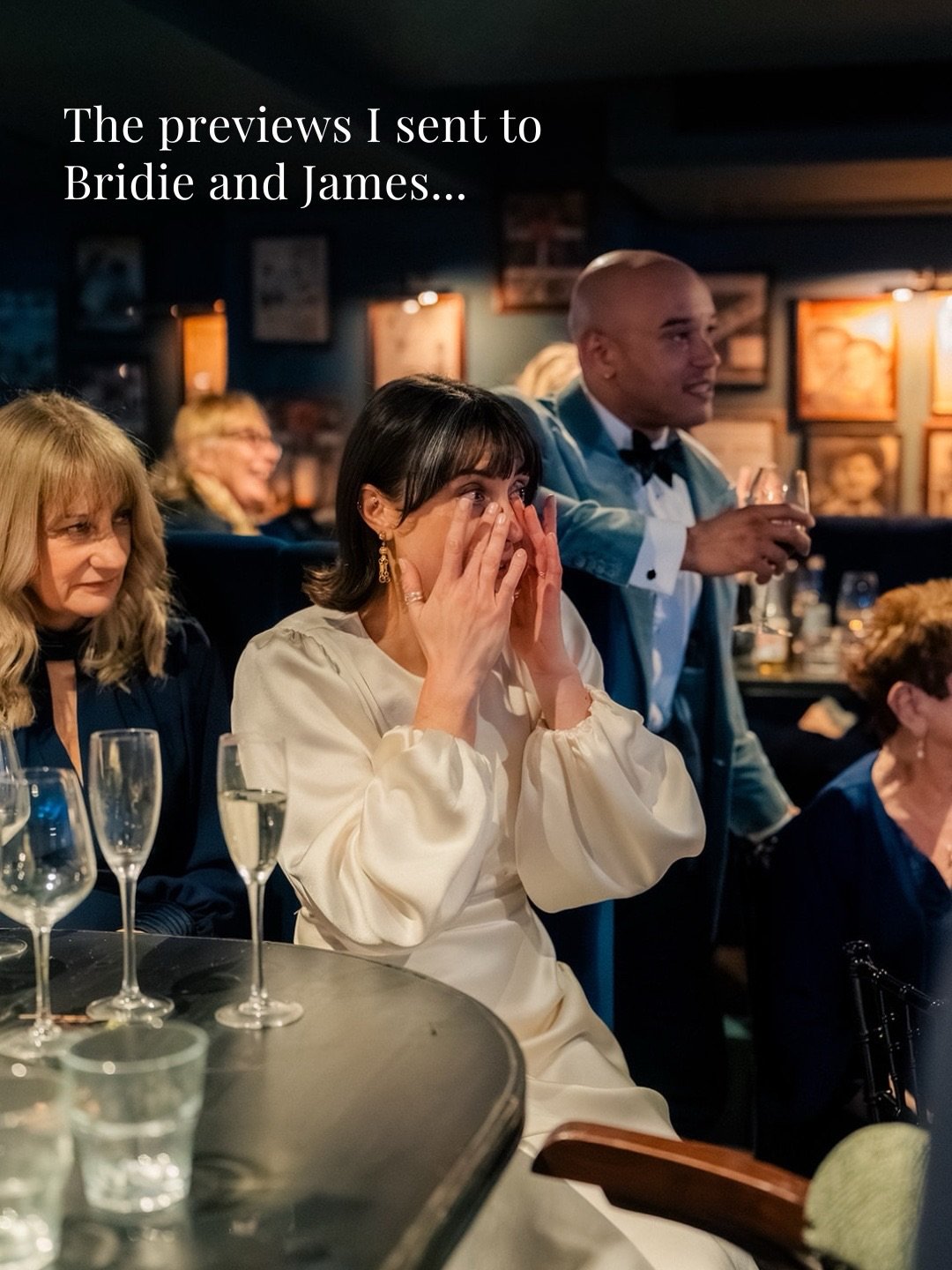 The previews I sent to Bridie and James, and the review that landed in my inbox in minutes:

&ldquo;We love Kitty! She was brilliant start to finish and was a great addition to our day! She maintained such amazing energy for the whole 10 hours and we