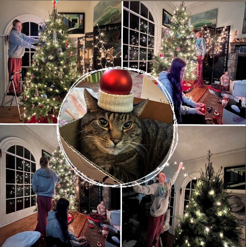 Just another dual holiday moment ✨
Hanukkah candles glowing at a table full of light, laughter, and family 🕯️
And now, the Christmas tree stands tall&mdash;sparkling, shining, and wrapped in joy 🎄✨
Grateful for traditions that meet, memories that o