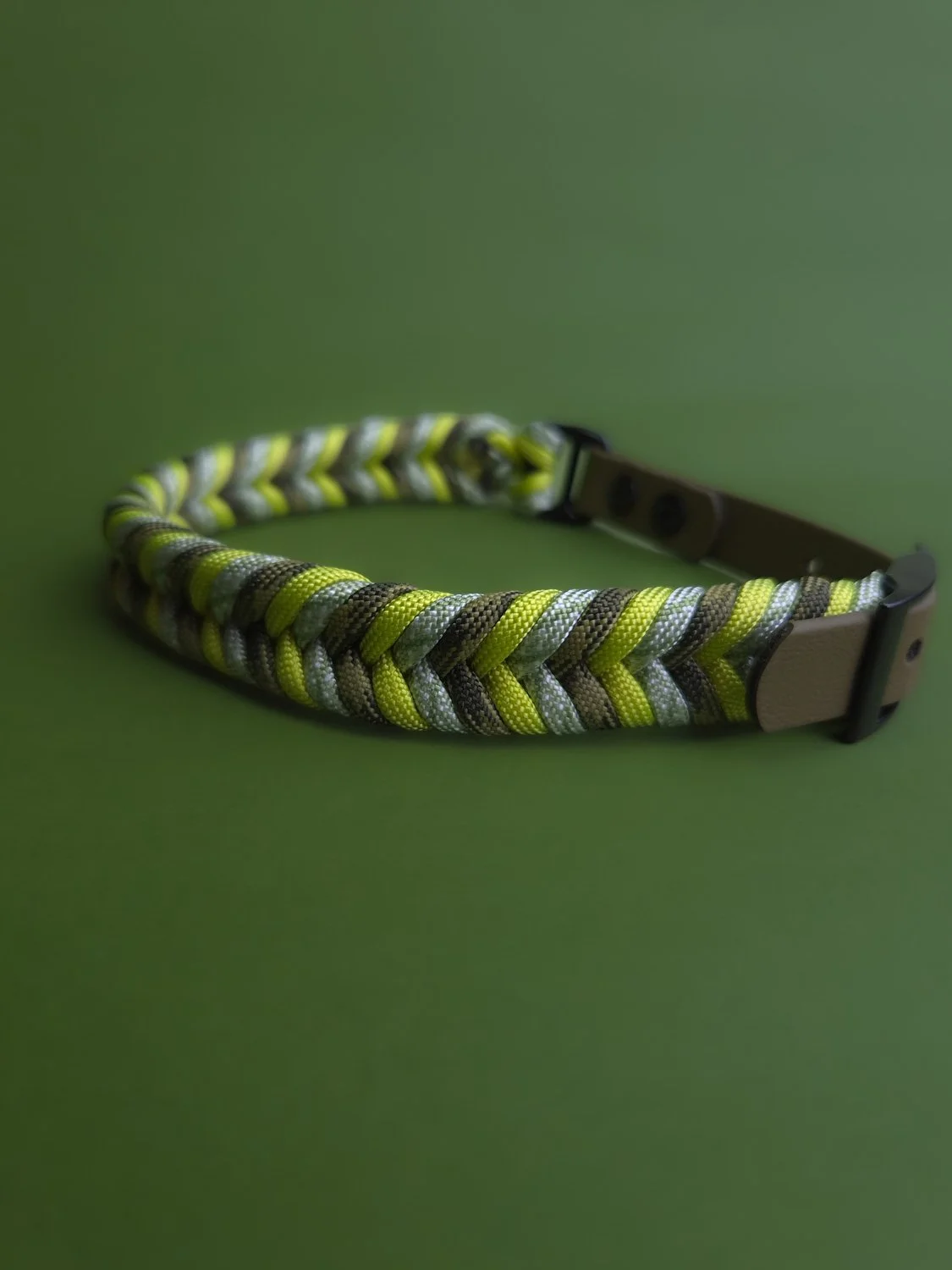 Woven Collar Small GREEN 26cm-32cm
