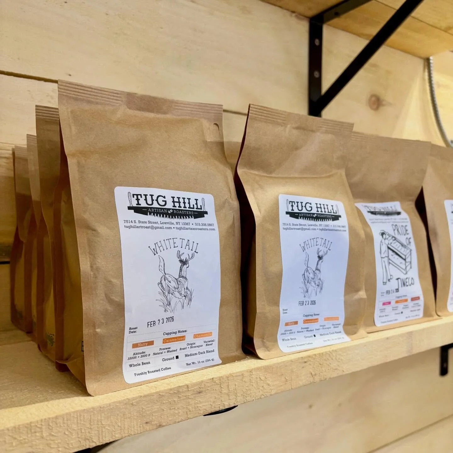 Just a few of the many incredible local items you&rsquo;ll find at our new store.☕️✉️🍯 All are available to order via our website as well.