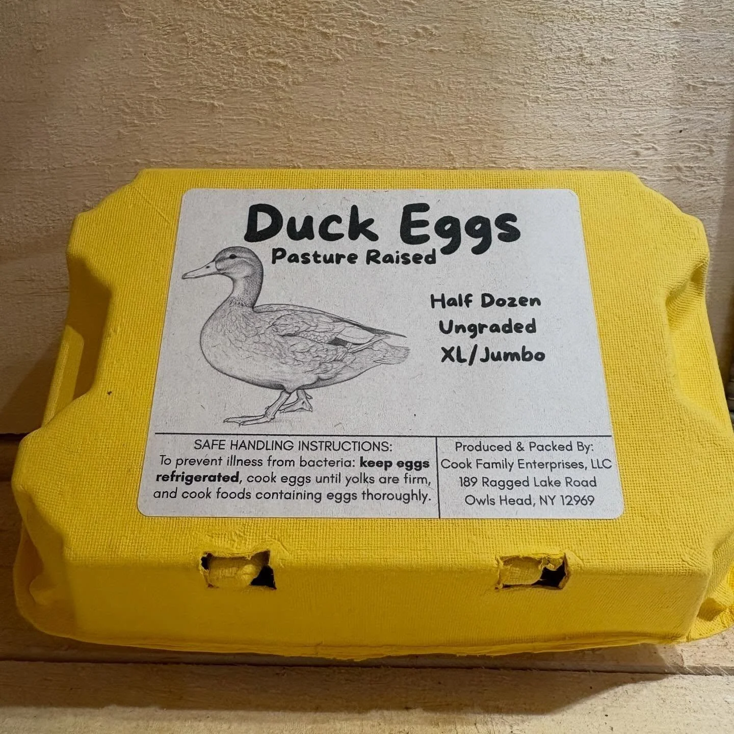 Duck eggs are back!🦆 Order for free local delivery or drop in to Cooks&rsquo; Country Store to pick some up.