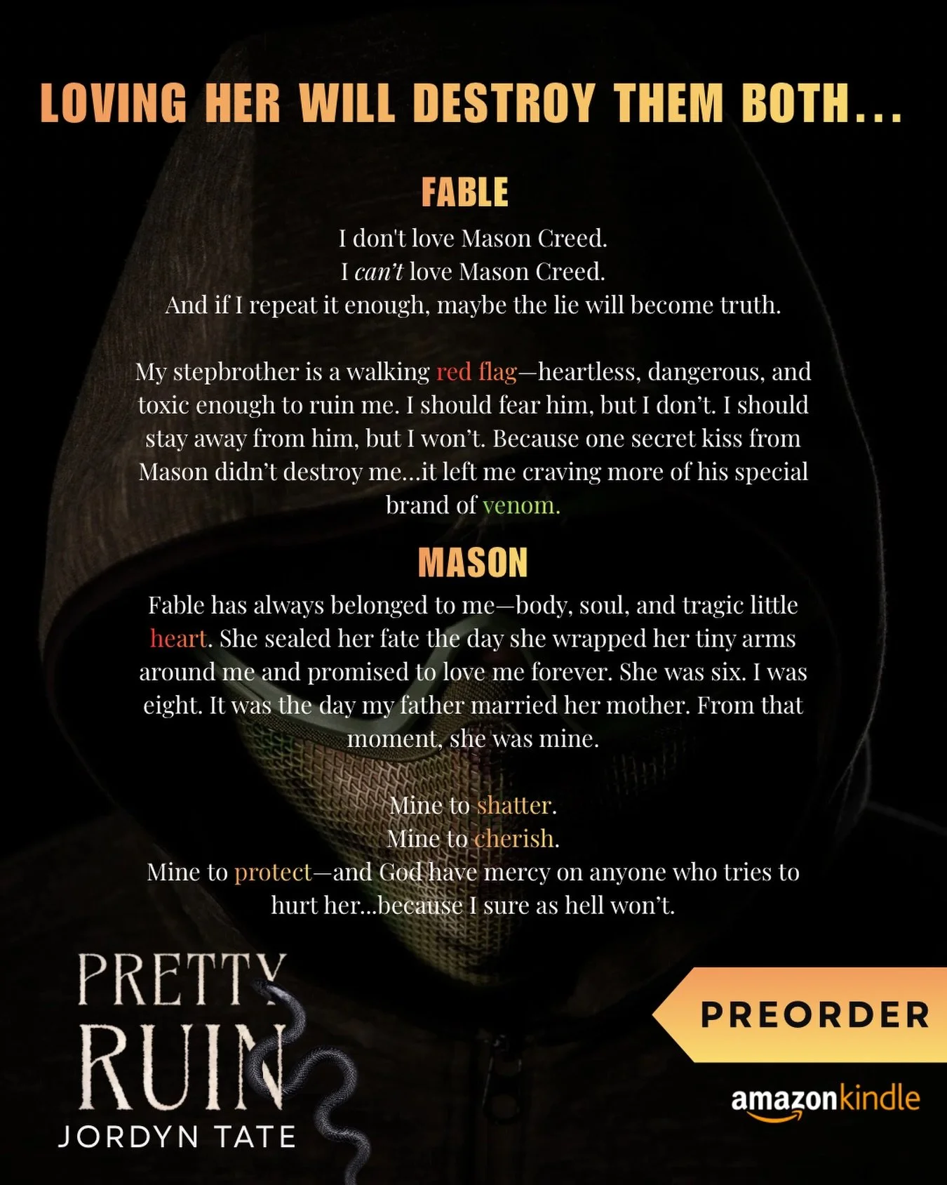 ❤️&zwj;🔥PRETTY RUIN❤️&zwj;🔥

Available for preorder! 
Tropes + cover coming soon&hellip;

#forbiddenromance #tabooromance #darkromance #darkacademiavibes