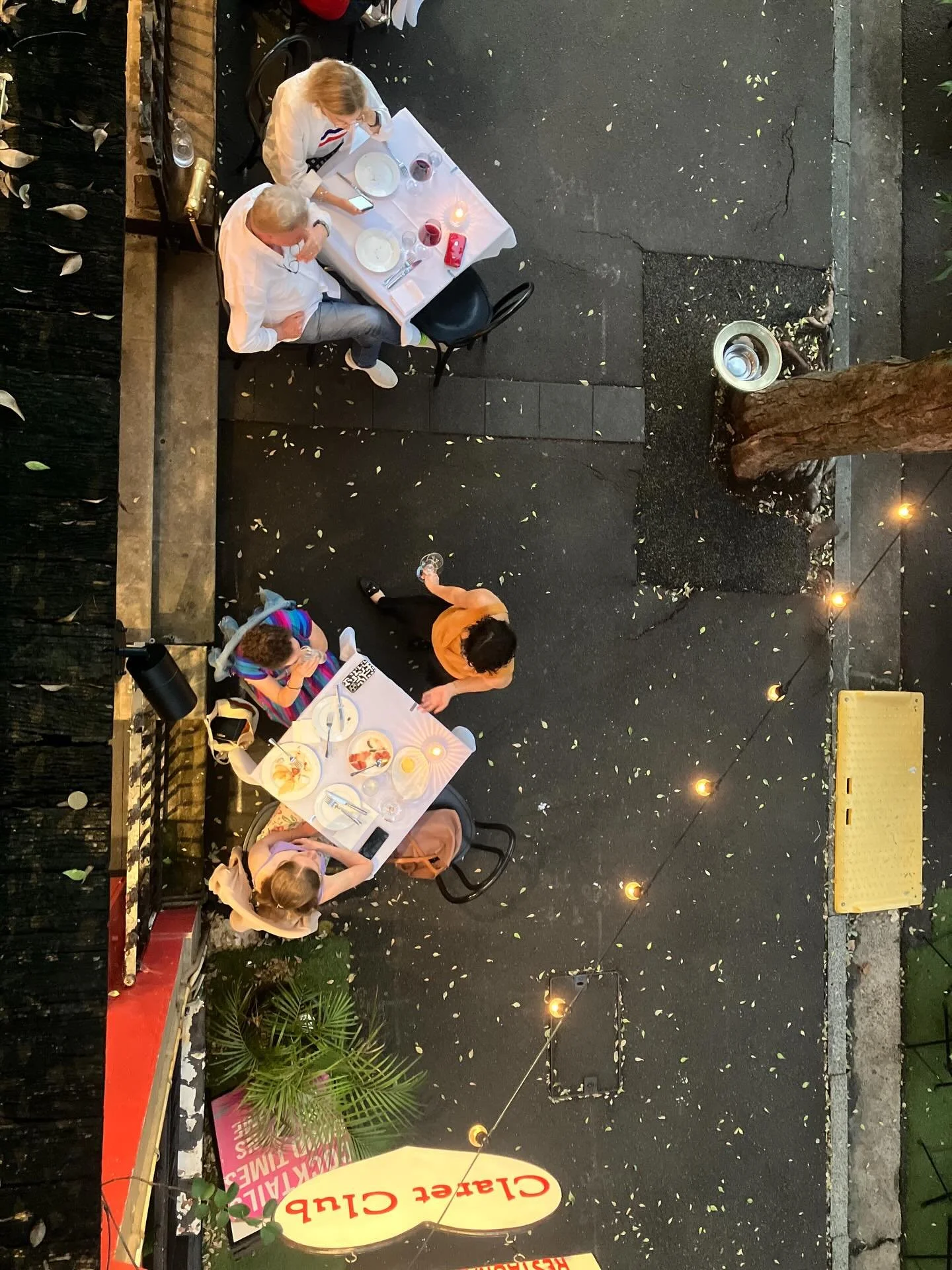 Birds Eye view on aperitivo hour. Open from 4pm.