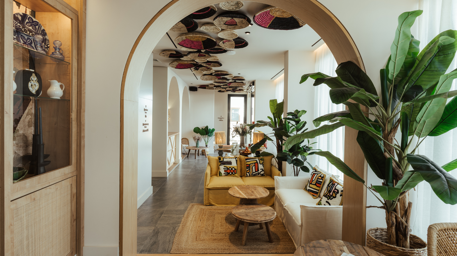 Stylish interior of AlmaLusa Comporta boutique hotel in Comporta, Portugal, featuring modern decor, natural light, and locally inspired design elements.