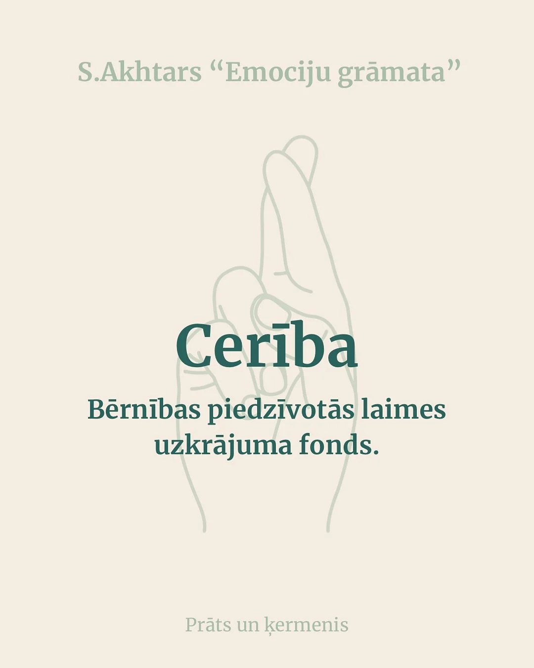 ❓Vai cerība ir tikai laba?

Cerība ir viena no tām izjūtām, kuras saredzam kā vērtīgas, patīkamas, vajadzīgas. Bieži vien tie&scaron;i tā ļauj mums turpināt, sniedz iedvesmu un motivē. Turpretī bezcerība drīzāk ierindojas to izjūtu sarakstā, kuras la