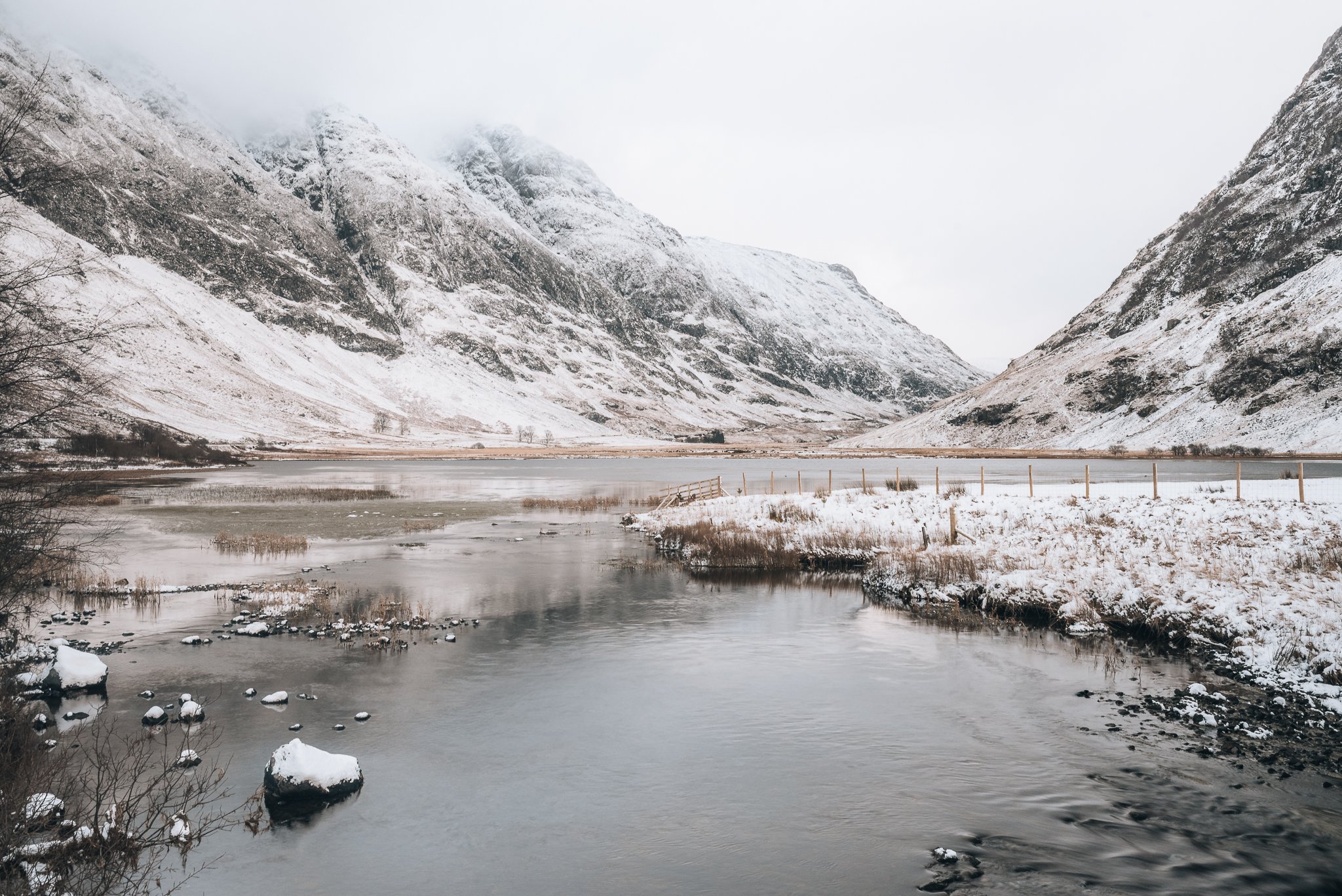 Glencoe Winter Loch Photography Print