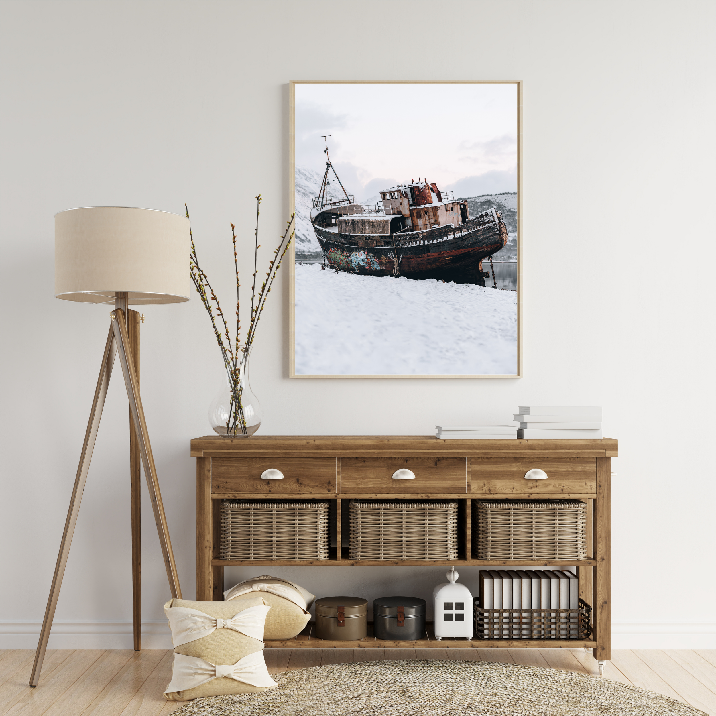 Corpach Shipwreck MV Dayspring Ben Nevis Scotland Travel Print Scottish Gifts