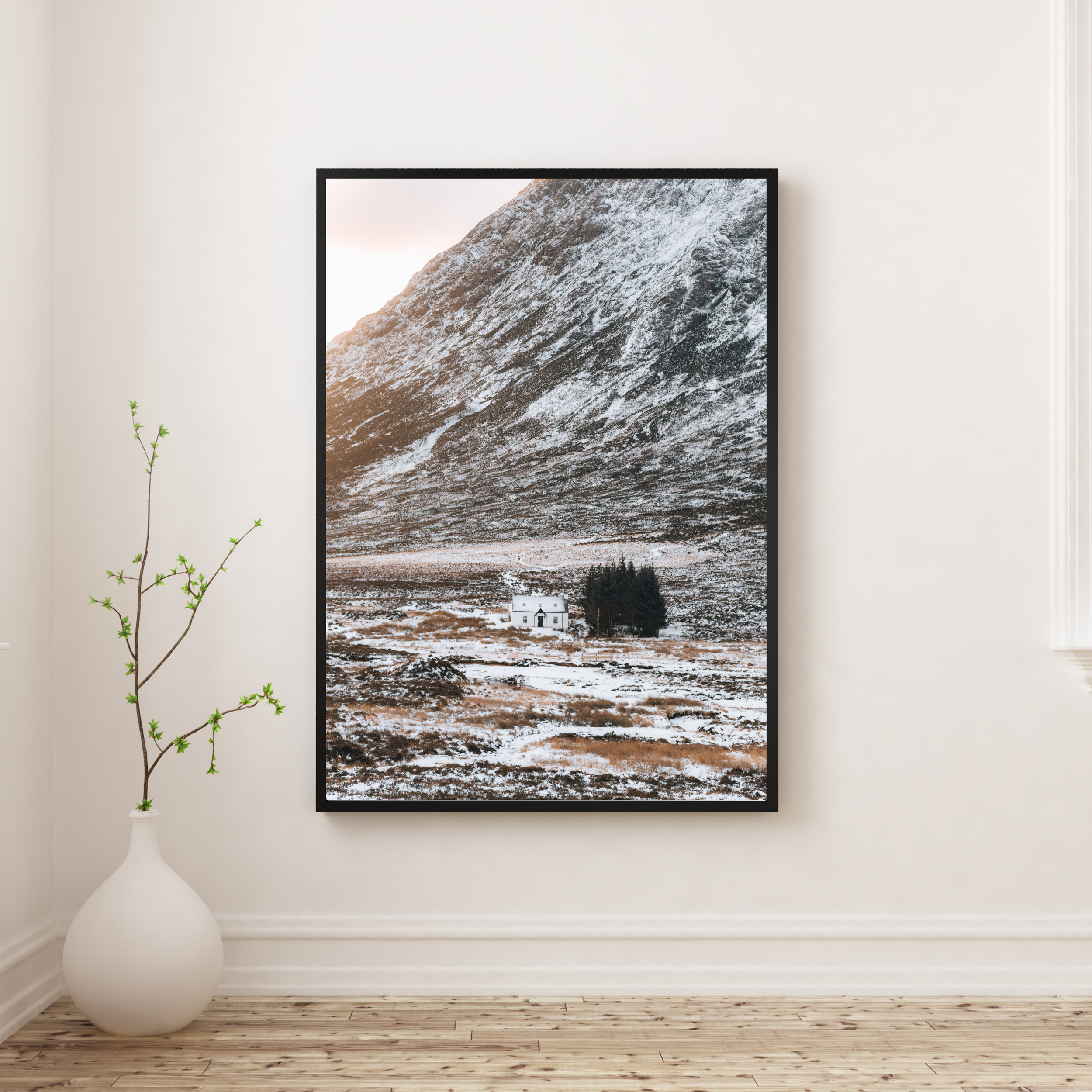 Wee White Hut Glencoe Scotland Landscape Photography Print, Travel Print, Scottish Gifts, Home Decor, Digital Prints