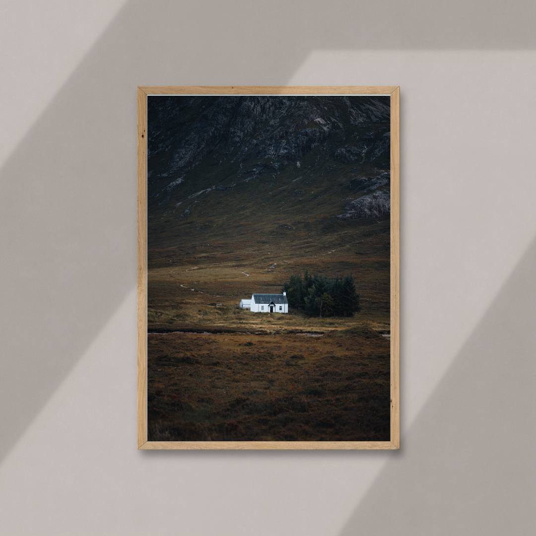 Lagangarbh Hut Glencoe Scottish Highlands Landscape Photography Print