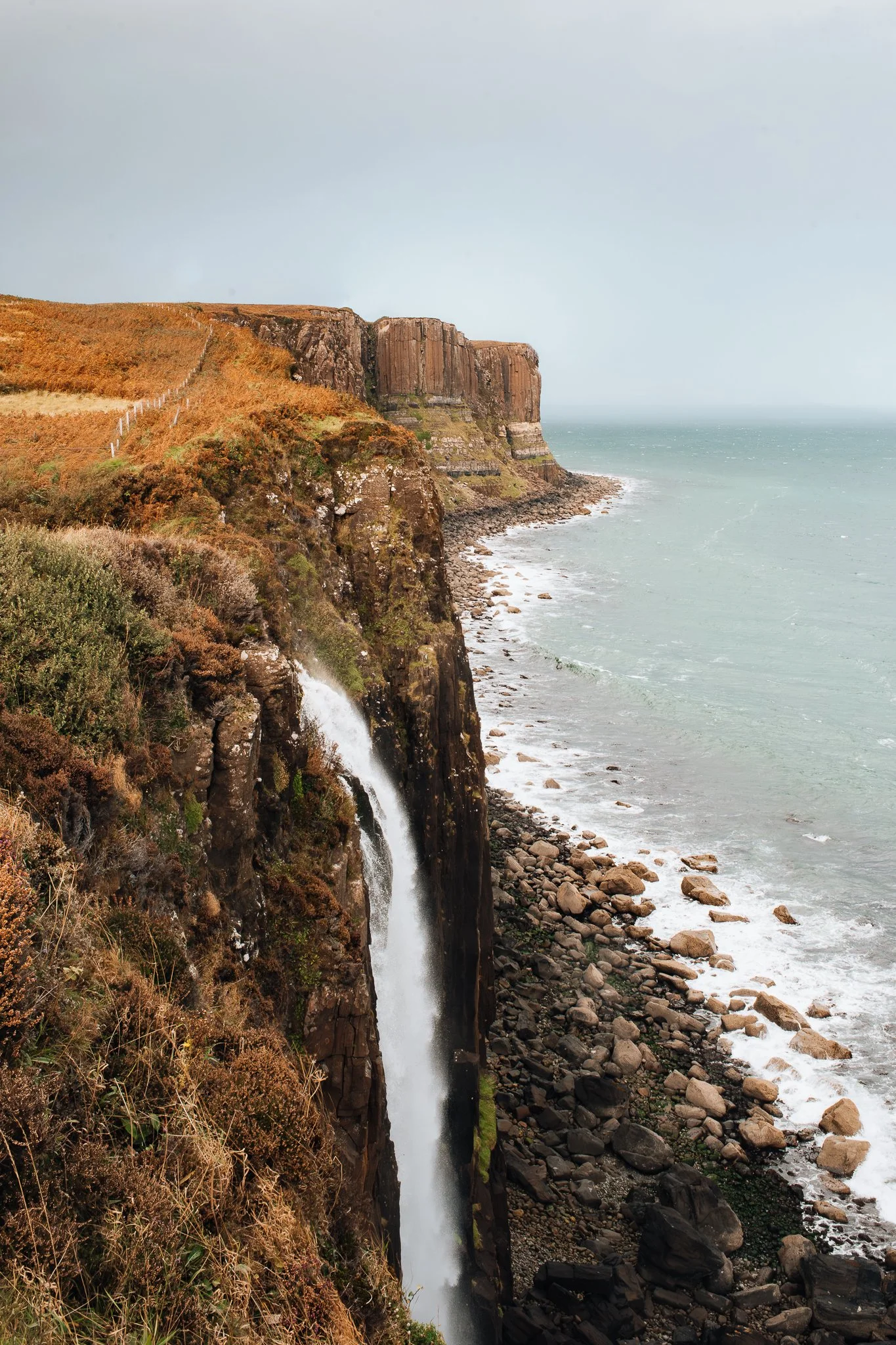 Mealt Falls and Kilt Rock Isle of Skye Landscape Photography Print.