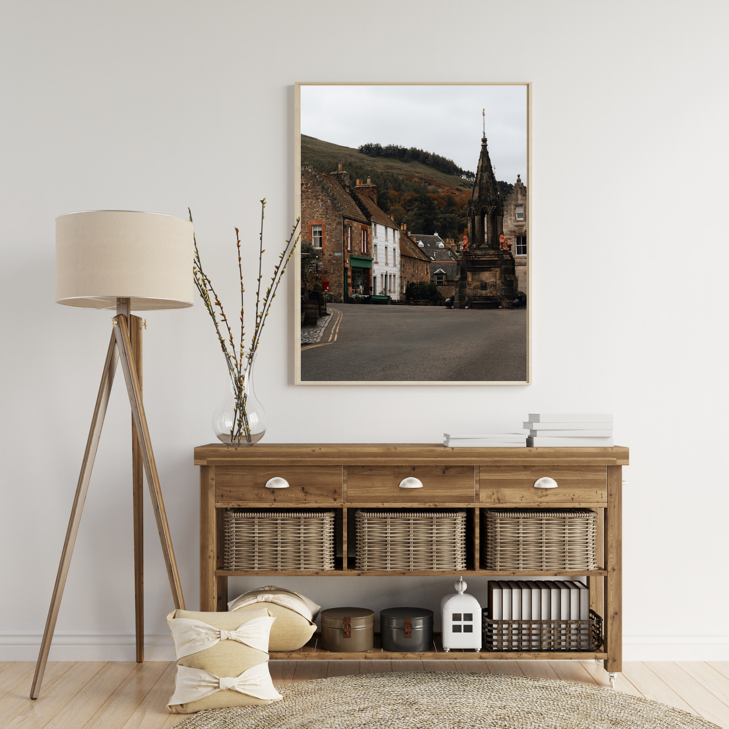 Falkland Village Scotland Landscape Photography Art Print, Outlander filming location, Jamie Fraser, Travel photography prints, Travel poster, Scottish Gifts, Large wall art