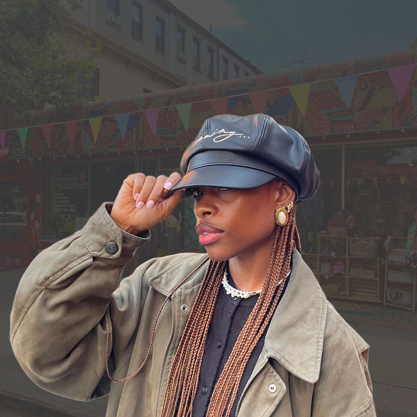 Becoming Vegan Leather Cap