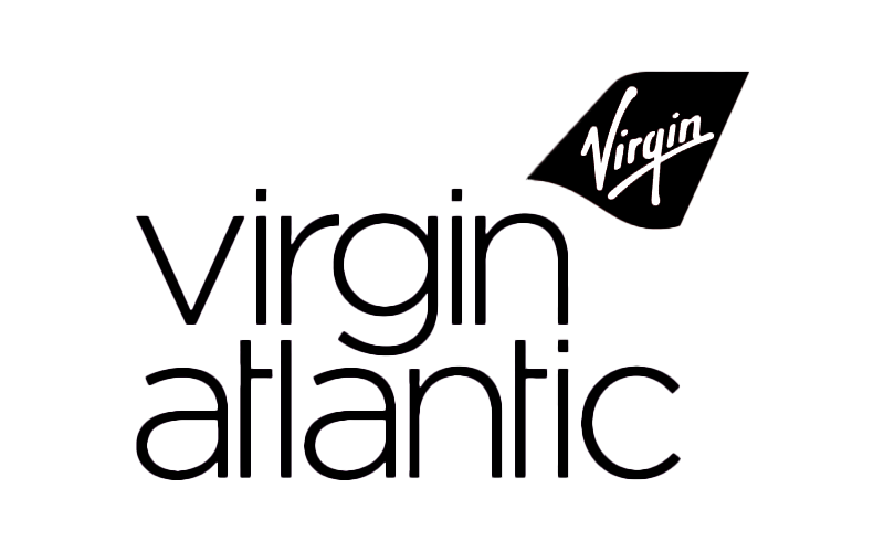 Black Virgin Atlantic logo.