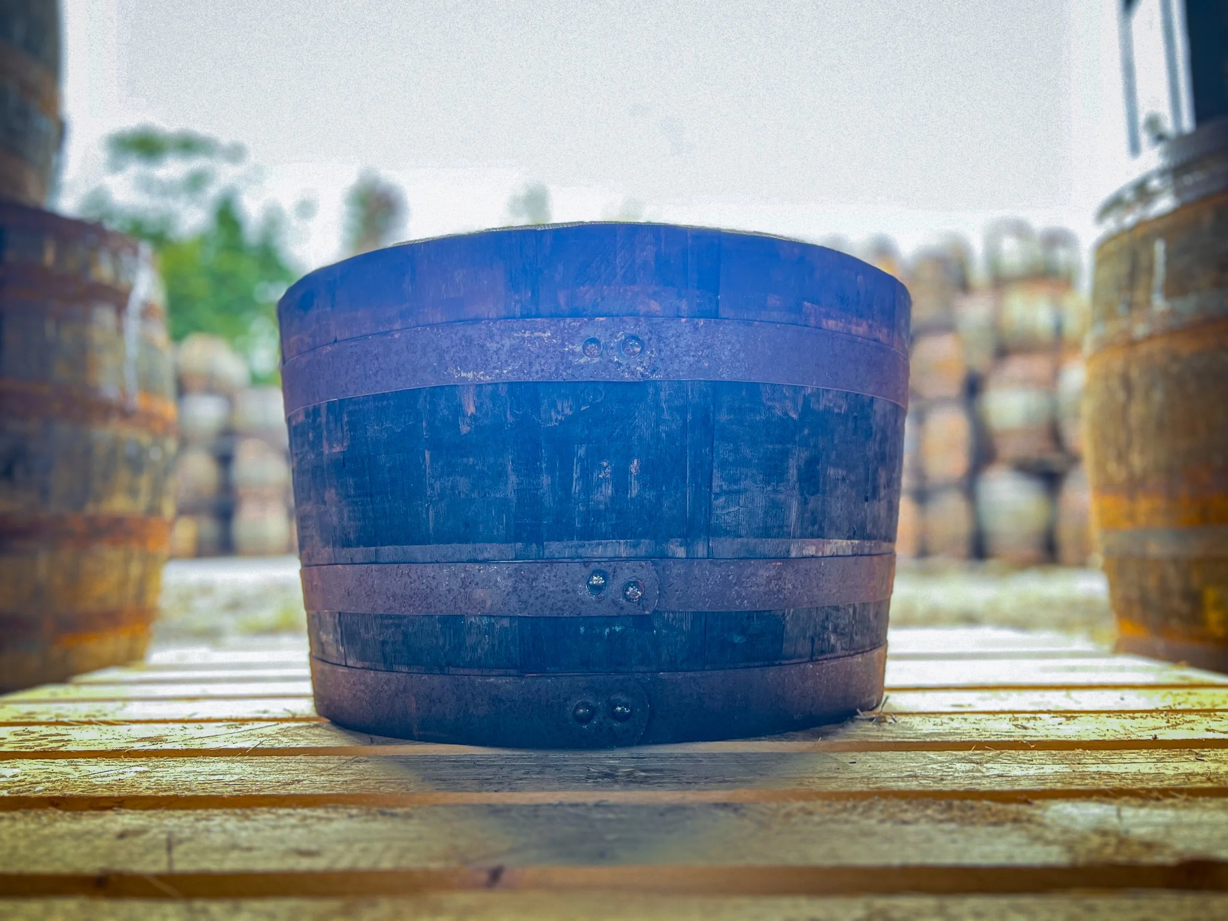 Rustic Medium Planter (Barrel)