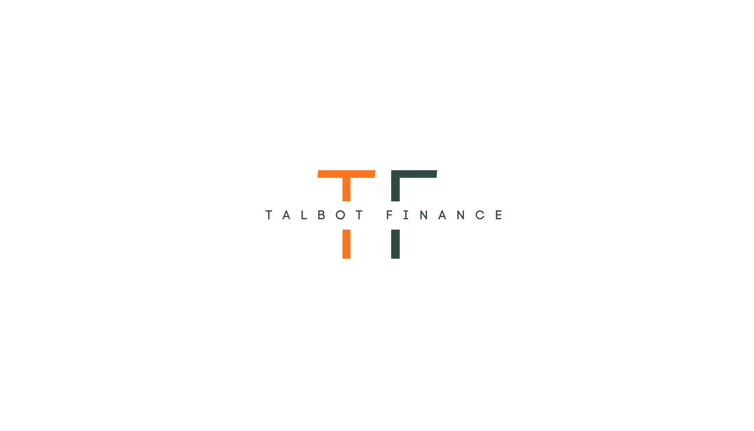 Talbot Finance logo with stylized letters T and F in orange and dark green, and the company name below in black text.