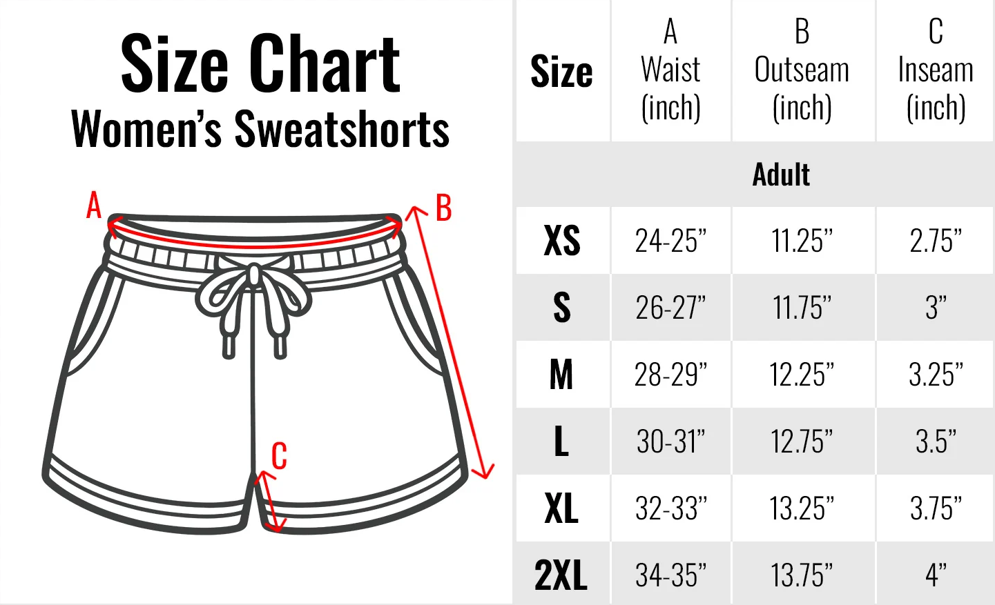 The Alpha Shorts Size Chart.png
