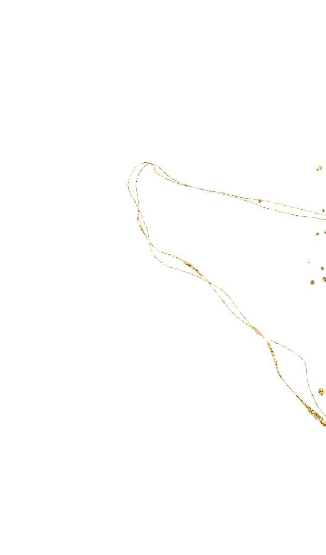 L'image montre des tracés de lignes dorées et quelques petits points lumineux sur un fond noir.