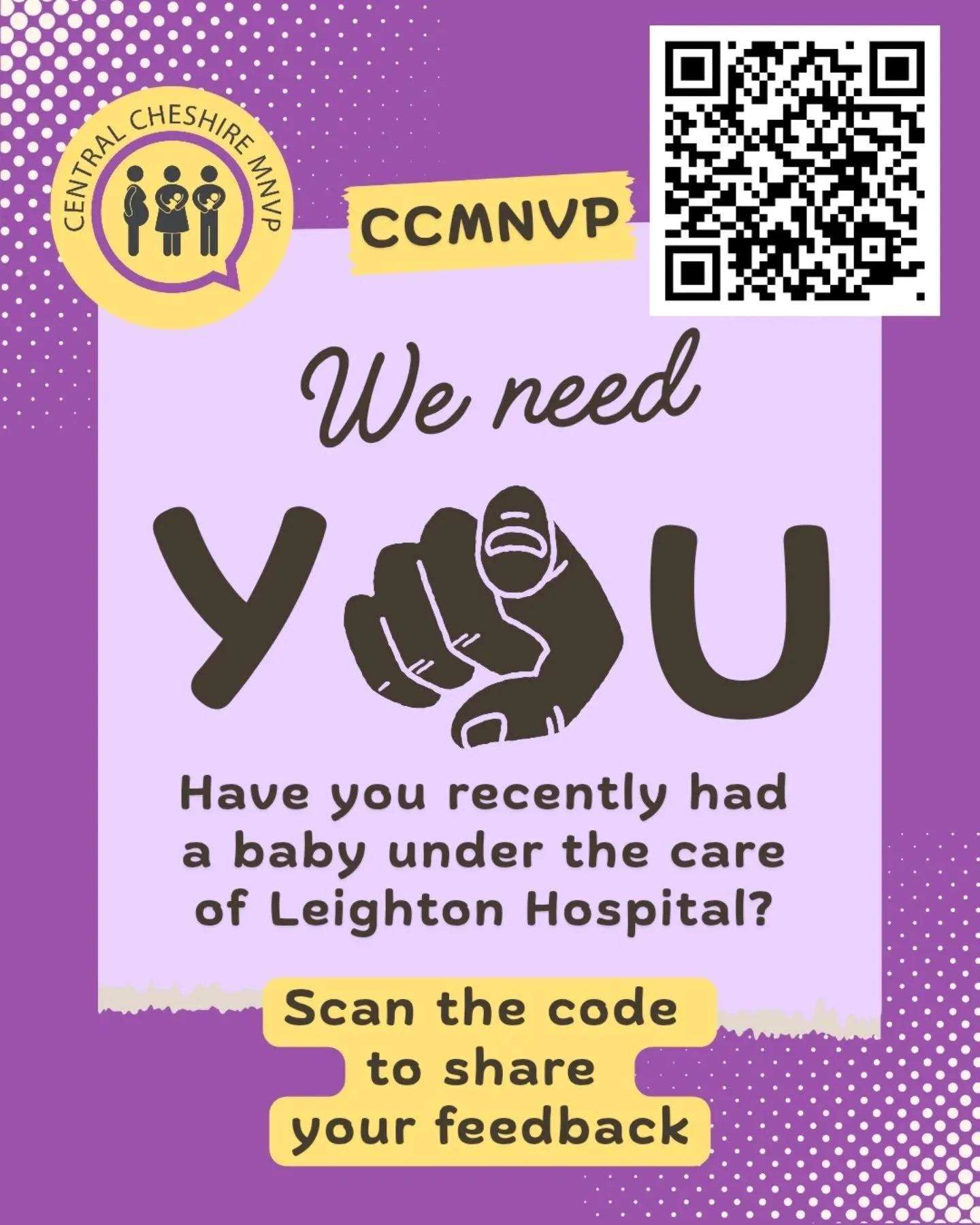 Can you help shape maternity care for future families? Get in touch or take out surveys 🙏 

Of you need extra support with this, let us know and we will accommodate that 💜

#leightonhospital #Crewe #maternity