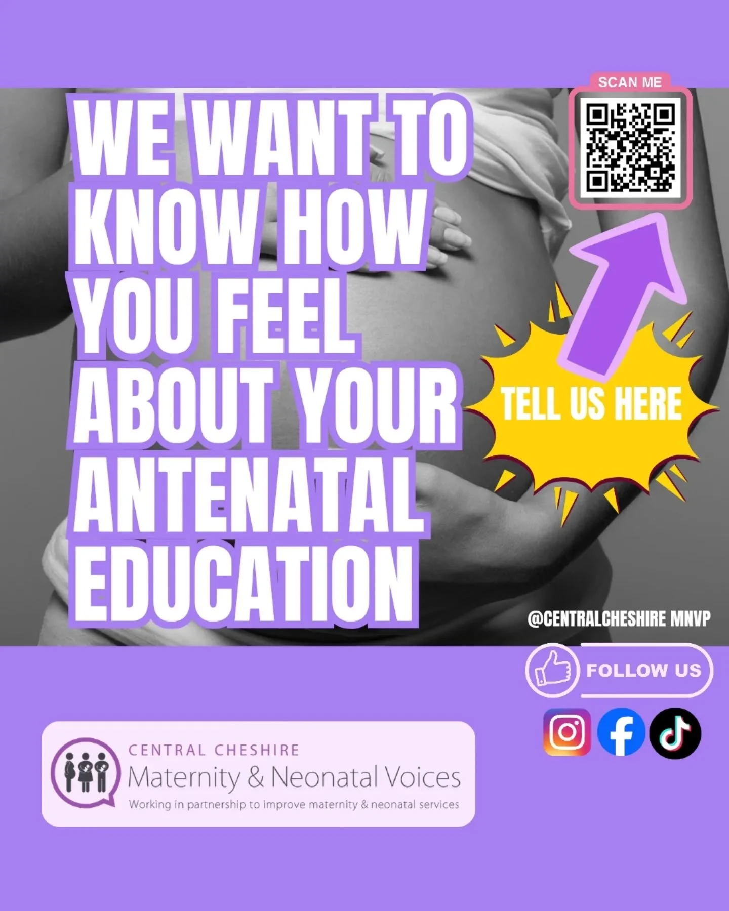 Mid Cheshire Hospital Trust (MCHT) - Leighton Maternity unit, want to ensure their antenatal classes meet your needs. 

Please take a few minutes to share your thoughts on our current education sessions. 💜🙏

#AntenatalEducation #Leighton #Pregnant 