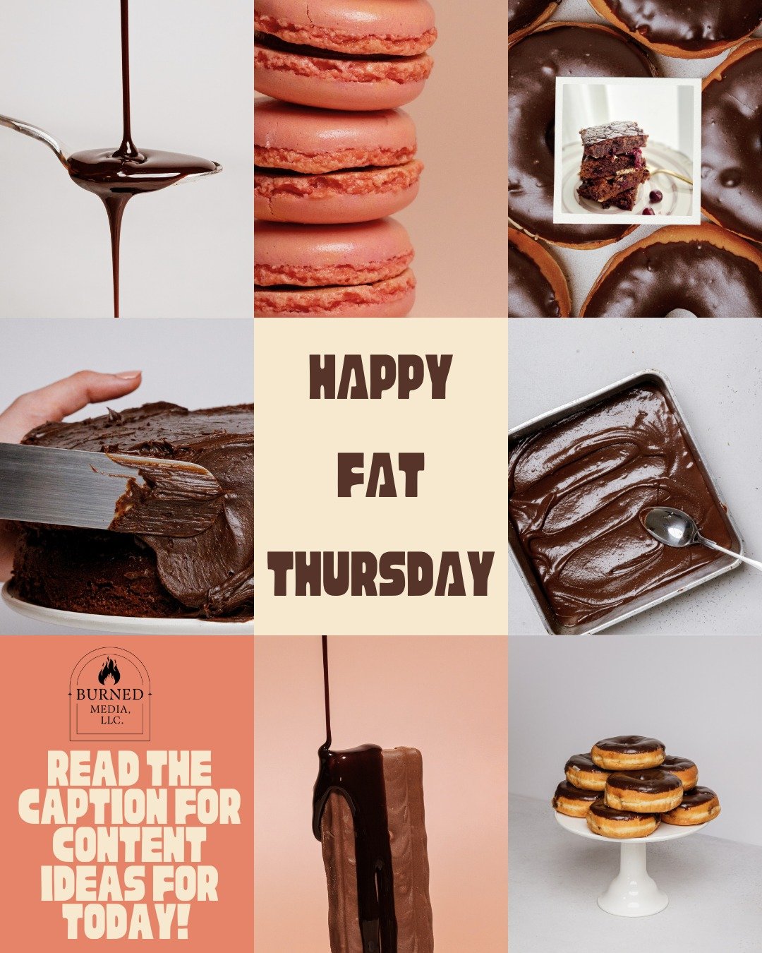 February 12th - Fat Thursday
For more information, visit https://www.burnedmediallc.com/blog/feb2026 
Best for:

Food-related businesses
Cultural or community organizations
Brands that celebrate tradition or indulgence

2. Three Content Hooks You Can