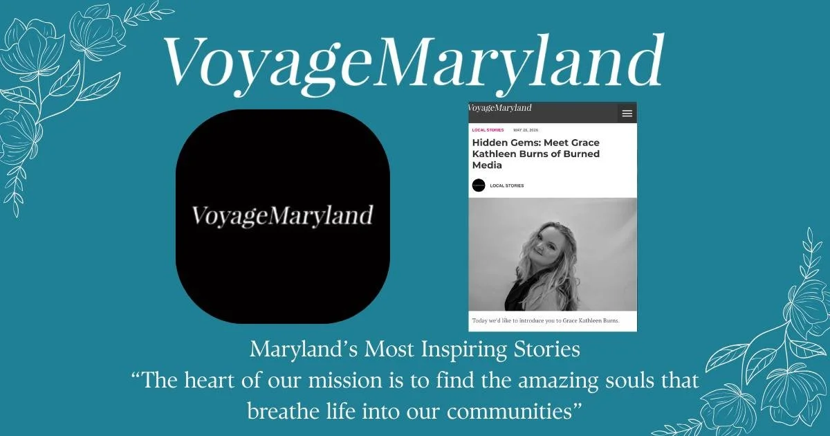 I am feeling incredibly grateful to be featured in Voyager Maryland Magazine under Maryland's most inspiring stories. 

It was such an honor to share a little bit about my journey, community, passions, and the work I love. I would like to wish a huge