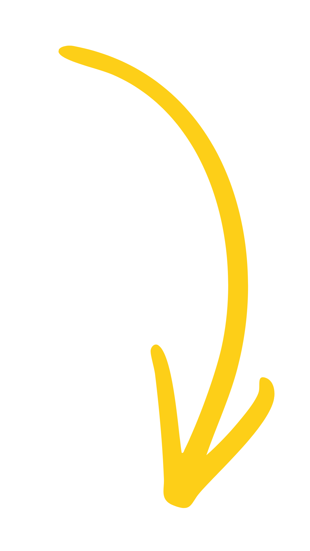 Yellow arrow pointing downward on a black background.