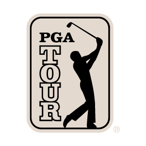 PGA Tour logo featuring a golfer swinging a club.