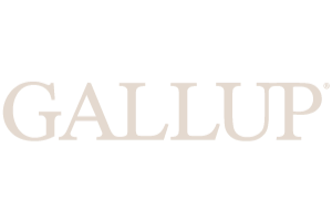 Gallup logo on a black background