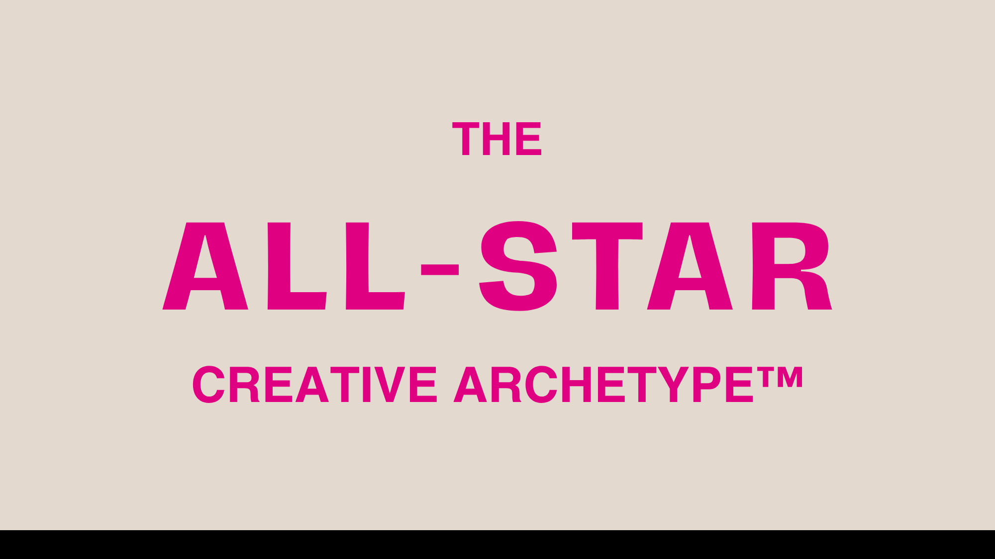 The All-Star Creative Archetype™ title on a beige background with pink text.