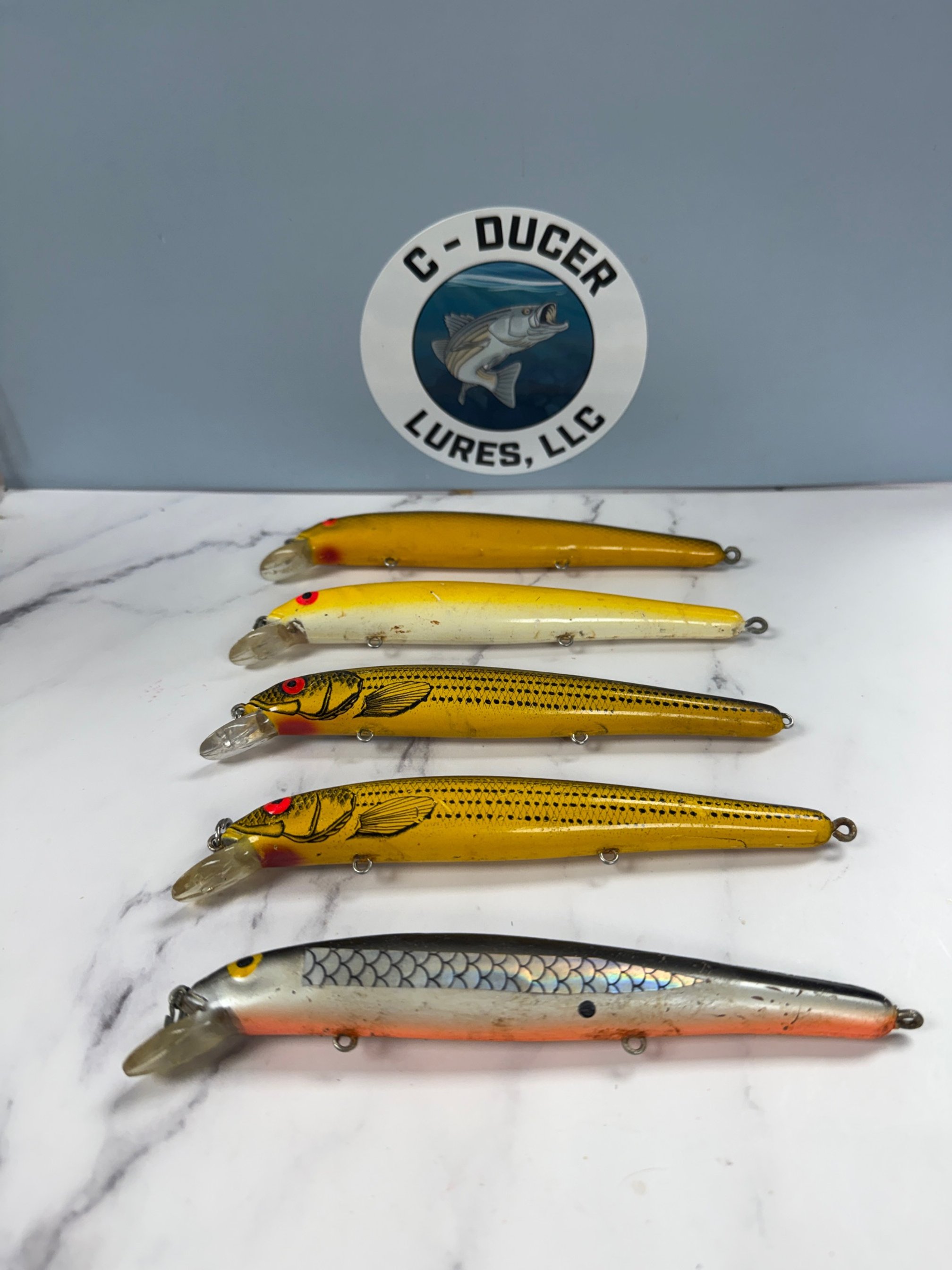 Bomber Lures.  Vintage.  Lot of 5.  6", .78 oz.