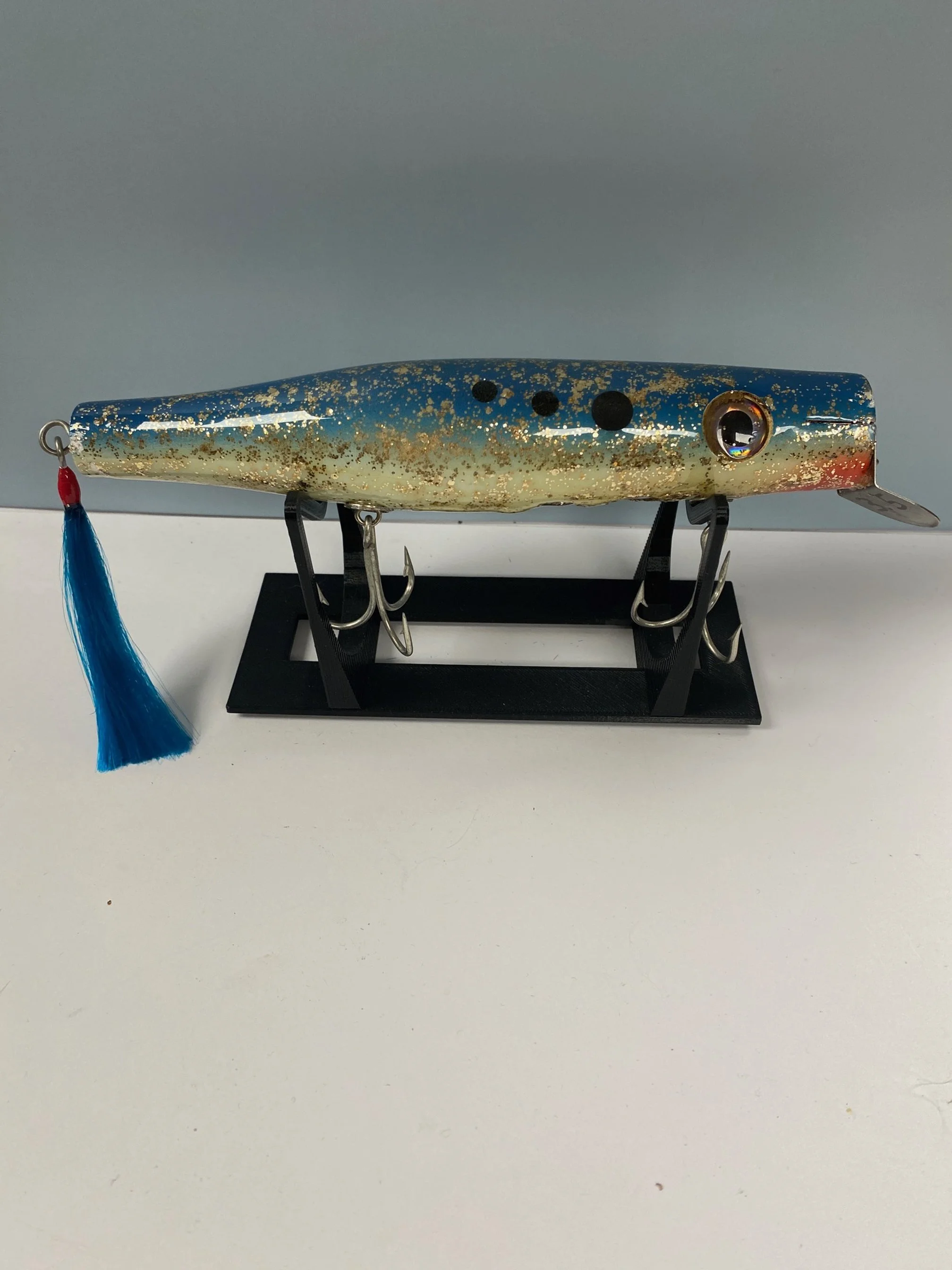 CD Danny Swimmer.  Wood. Blue/White/Glitter