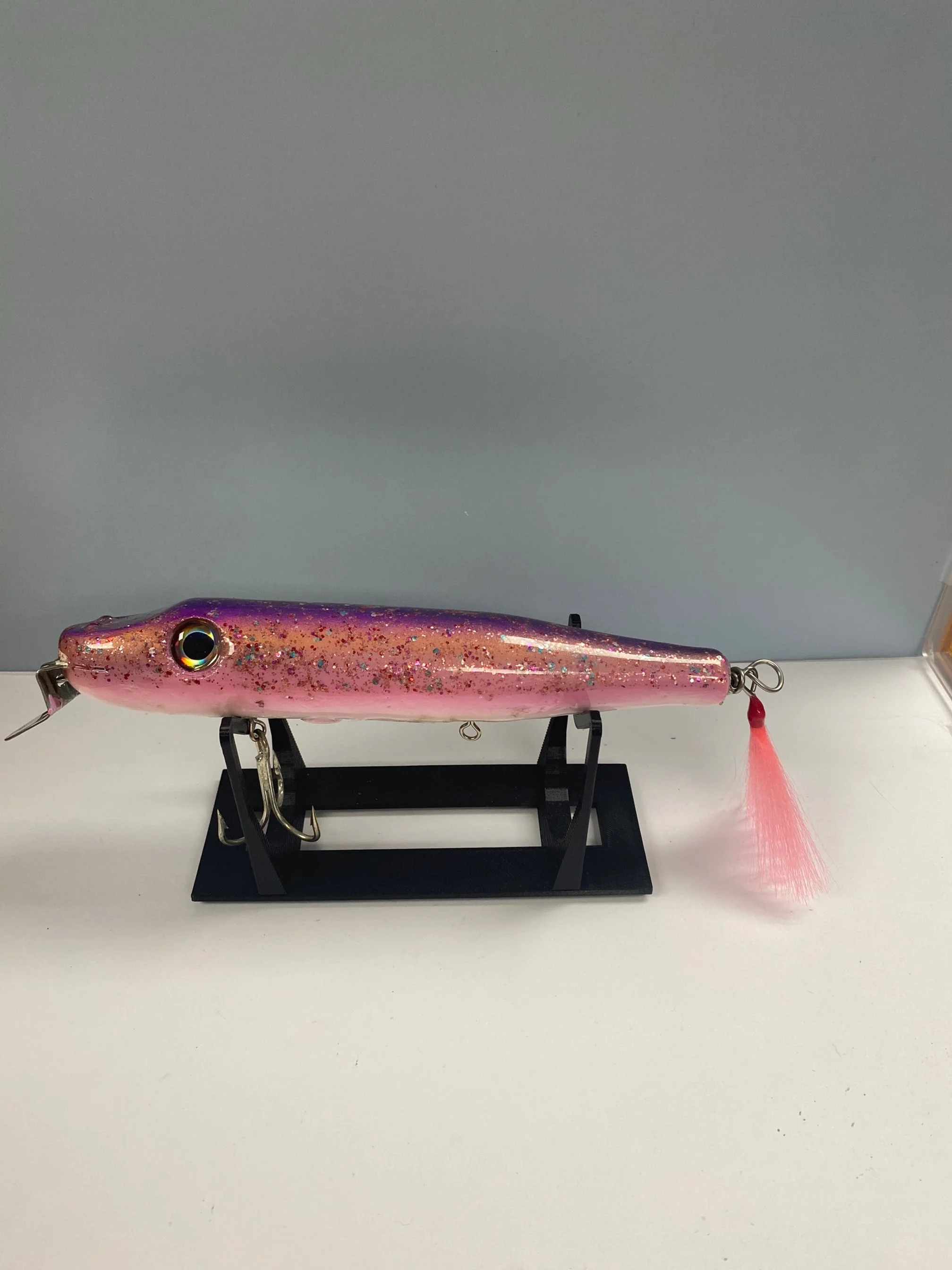 Creek Chub Swimmer.  Wood.  Multicolor Glitter.