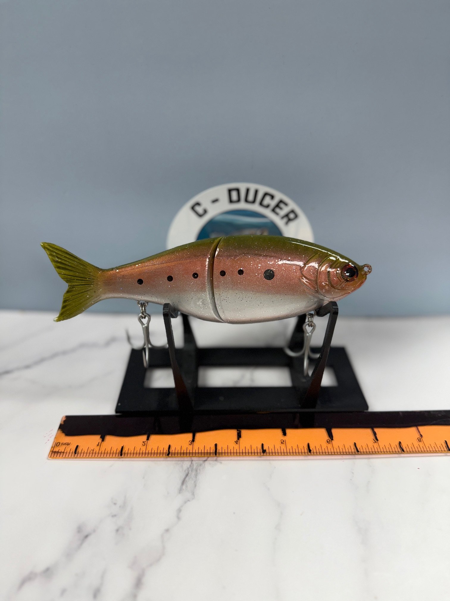 Glide Bait.  Saltwater. Striped Bass.  Bunker color.