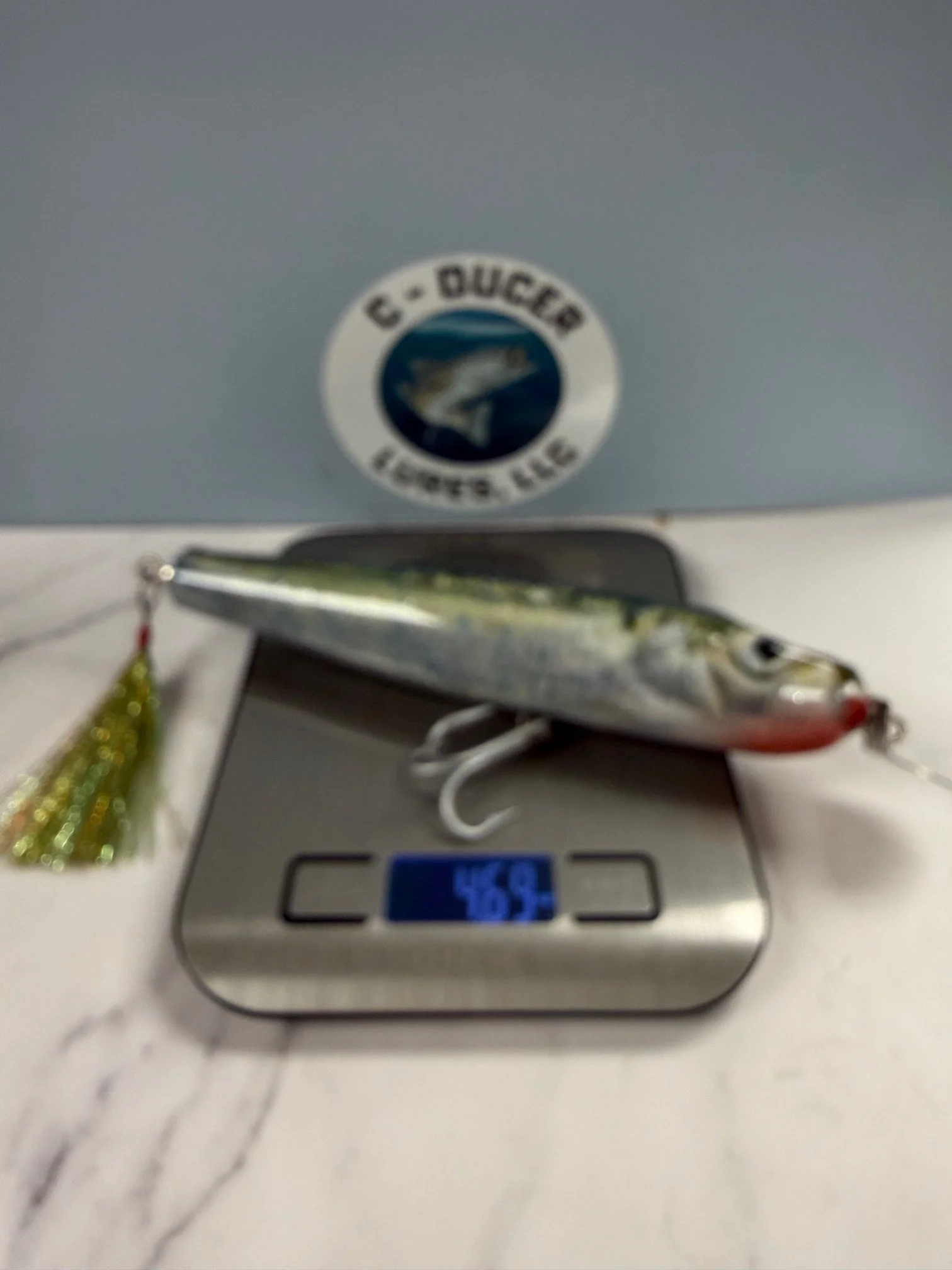 Creek Chub Giant Pikie Metal Lip swimmer.   Mullet Pattern. Striped Bass.