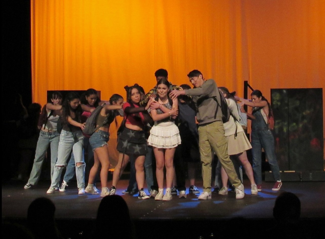 The cast of Carrie: The Musical in the opening number "In"