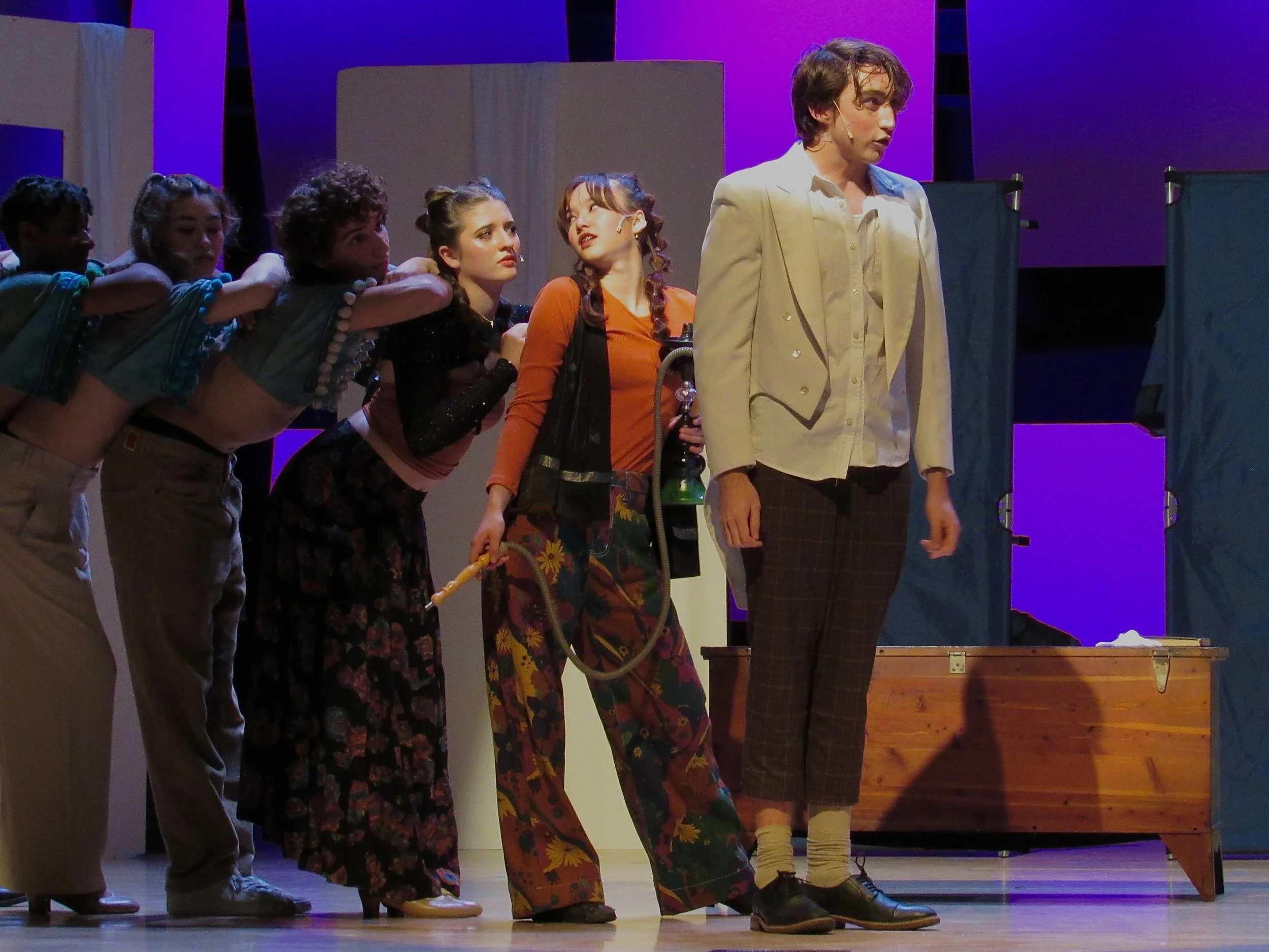 Alfred, Caterpillar 1 & 2, and ensemble played by Chase Boertje, Theresa Skiano & Marley Adgate in "The Key Is"