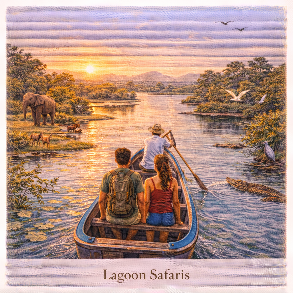 Arugam Bay lagoon safari Sri Lanka boat tour wildlife crocodiles birds nature