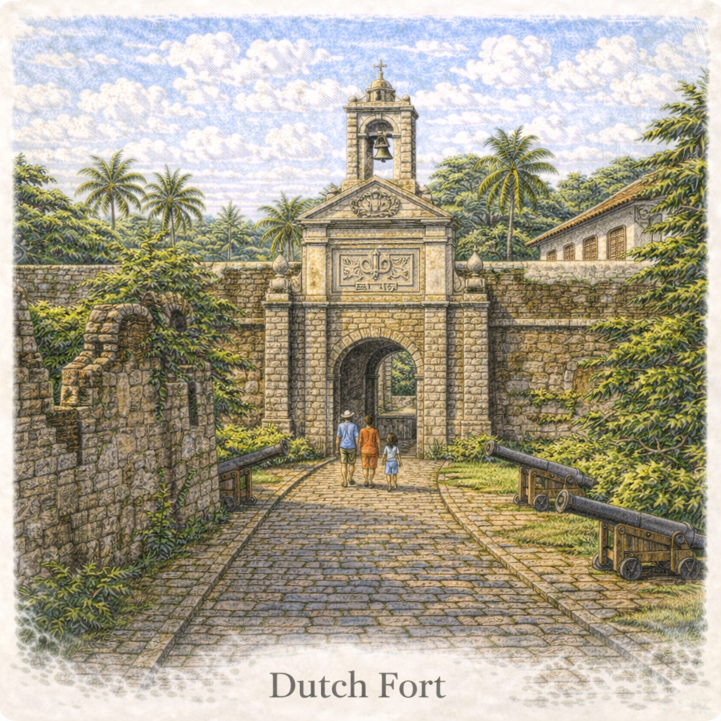 Dutch Fort Negombo Sri Lanka colonial history old fort lagoon entrance