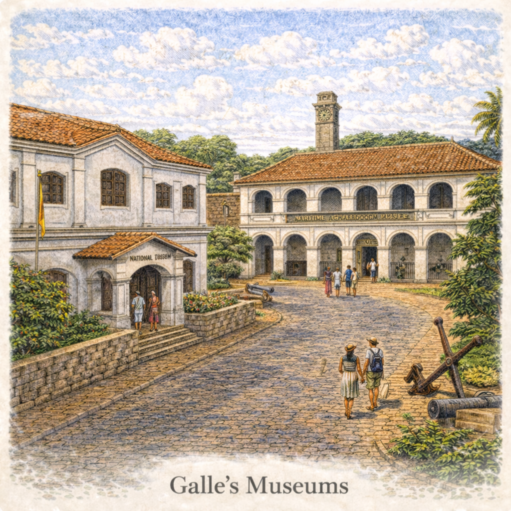 Galle museums Sri Lanka historic buildings maritime museum cultural attractions Galle Fort