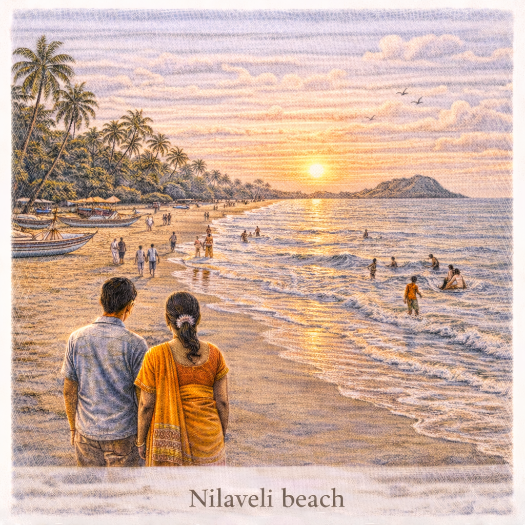 Nilaveli Beach Trincomalee Sri Lanka white sand beach calm sea east coast