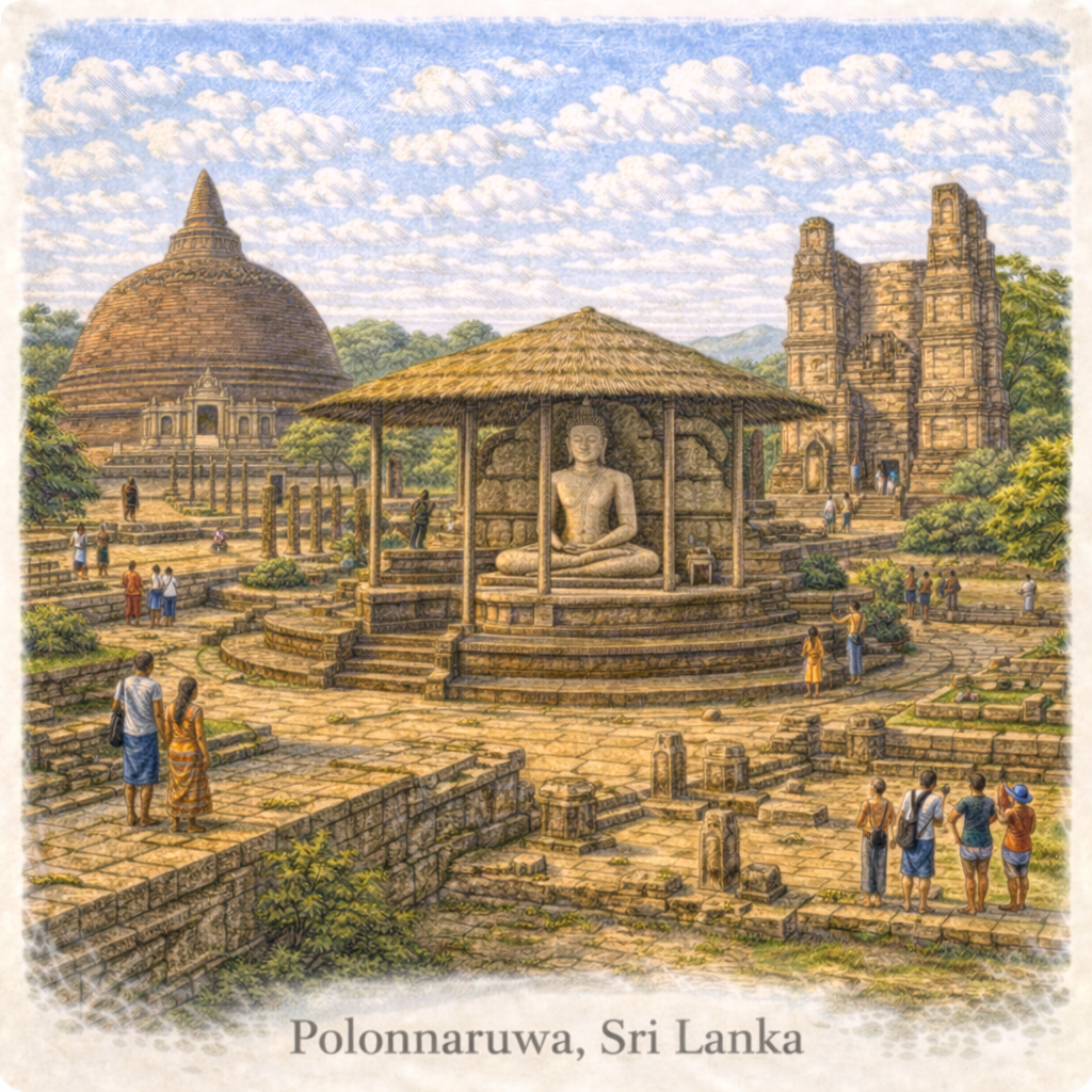 Polonnaruwa Sri Lanka ancient ruins Buddha statues unesco heritage city