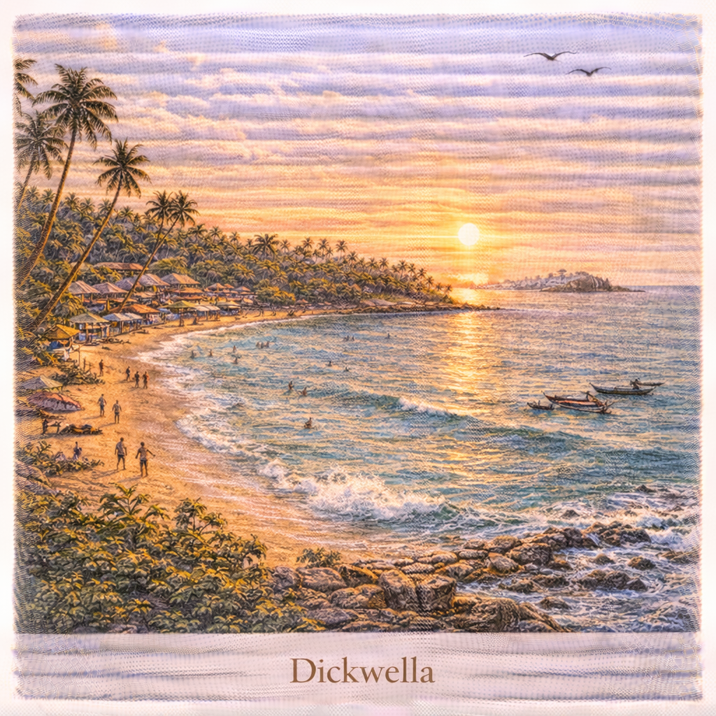 Dickwella Sri Lanka beach coastline local village south coast travel destination