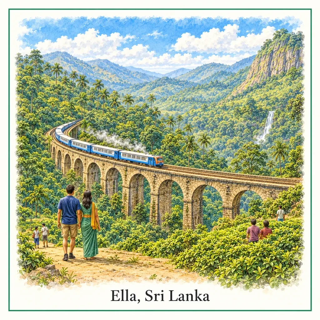 Watercolour postcard of Ella