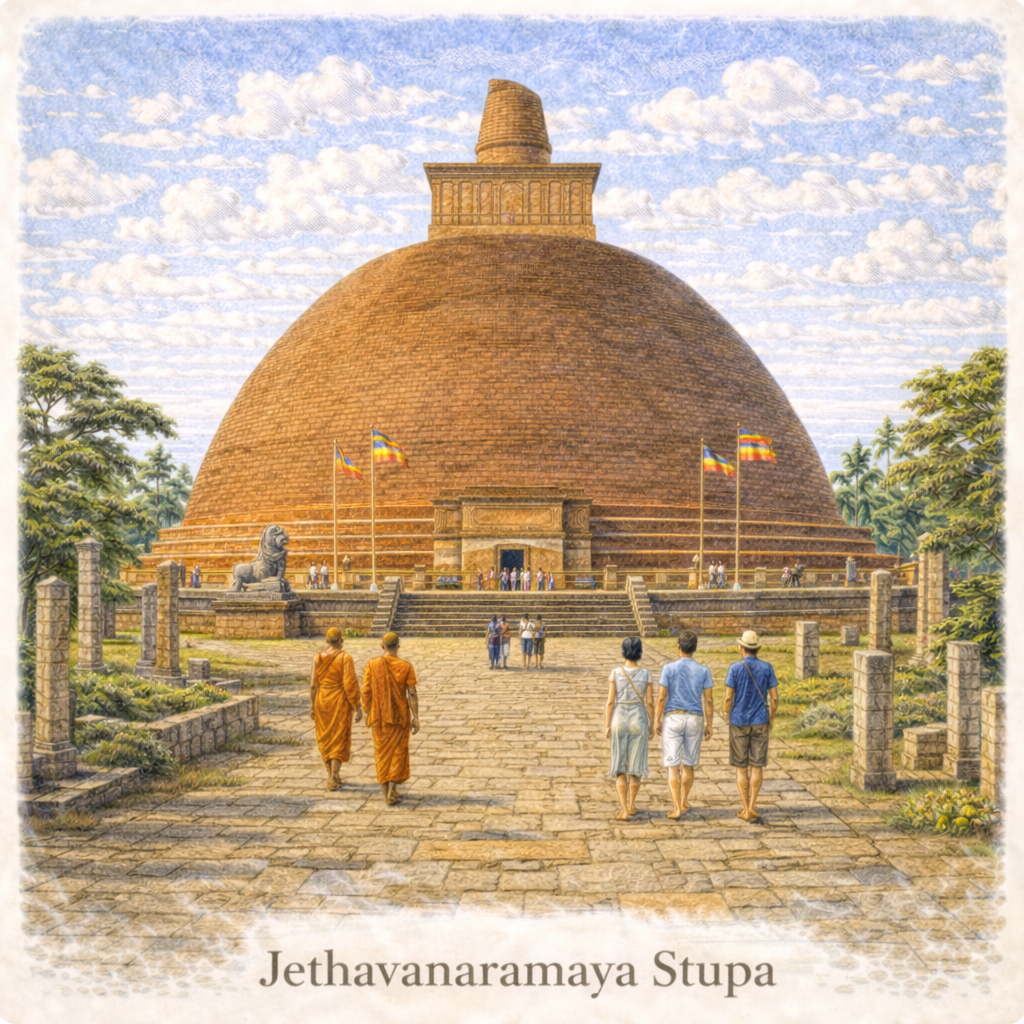 Jethavanaramaya Stupa Anuradhapura Sri Lanka massive brick stupa ancient Buddhist monument